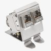 db 10 Gbites CAT6A dugós készlet 2 db Ethernet RJ45 kábel támogatással, Kwmobile, ezüst, fém, 47697.02