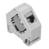 4 db CAT6A 10 Gbit jack készlet 4 házzal RJ45 Ethernet kábelekhez, Kwmobile, szürke, fém, 47696.04