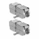 2 db csatlakozós készlet RJ45 Cat-6A kábelhez, 10 Gbit, Kwmobile, ezüst, fém, 52516.02