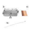 2 db csatlakozós készlet RJ45 Cat-6A kábelhez, 10 Gbit, Kwmobile, ezüst, fém, 52516.02