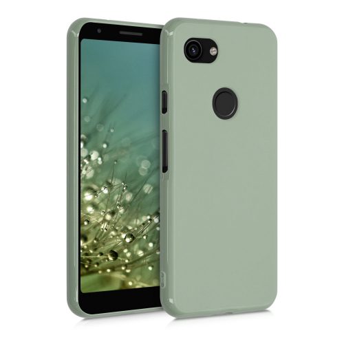 Google Pixel 3a tok, szilikon, zöld, 47590.172