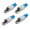 4 db CAT8 RJ-45 csatlakozós készlet árnyékolt CAT8 Ethernet kábelekhez, Kwmobile, Multicolor, Metal, 52519.04