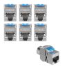 6 db 40 Gbit CAT8 dugós készlet RJ45 Ethernet kábelekhez, Kwmobile, ezüst, fém, 52517.06