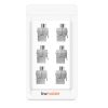 6 db 40 Gbit CAT8 dugós készlet RJ45 Ethernet kábelekhez, Kwmobile, ezüst, fém, 52517.06