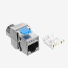 6 db 40 Gbit CAT8 dugós készlet RJ45 Ethernet kábelekhez, Kwmobile, ezüst, fém, 52517.06