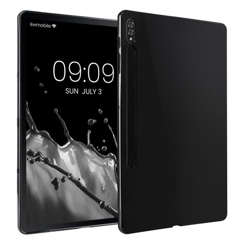 Samsung Galaxy Tab S7 Plus tok, szilikon, fekete, 52923.01