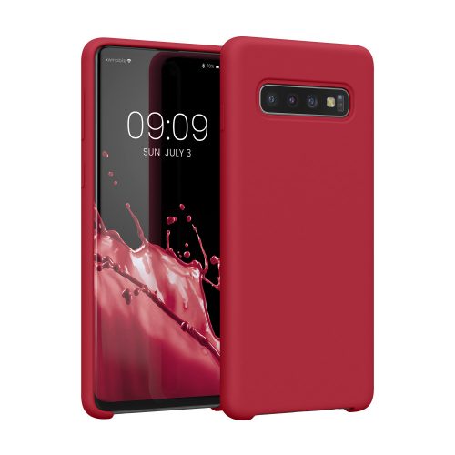 Samsung Galaxy S10 tok, szilikon, piros, 47732.208