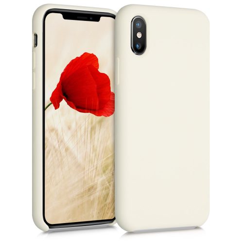 Apple iPhone X / iPhone XS tok, szilikon, bézs, 46313.204