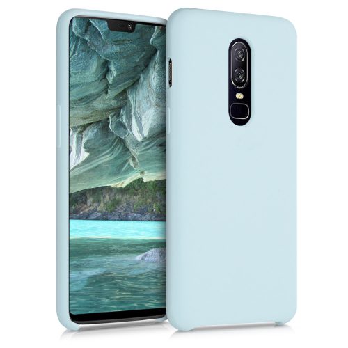 Tok OnePlus 6 telefonhoz, szilikon, zöld, 46122.200