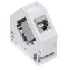 16 db CAT6A 10 Gbit jack csatlakozó RJ45 Ethernet kábelekhez, Kwmobile, szürke, fém, 47696.16