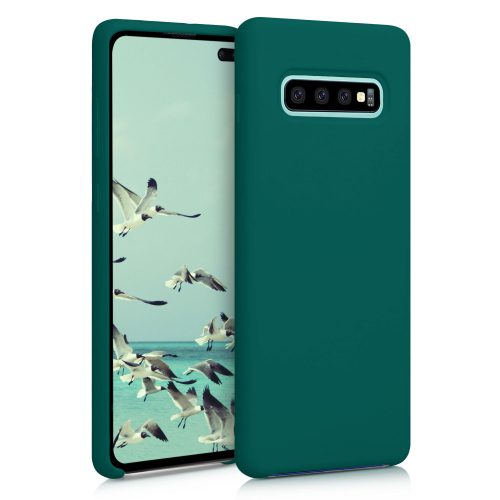 Samsung Galaxy S10 Plus tok, szilikon, zöld, 49028.184