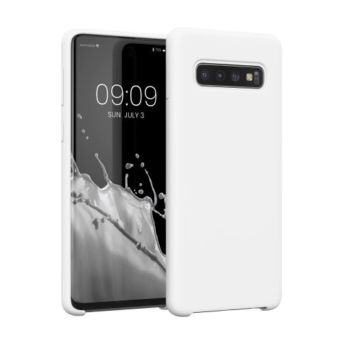 Samsung Galaxy S10 tok, szilikon, fehér, 47732.48