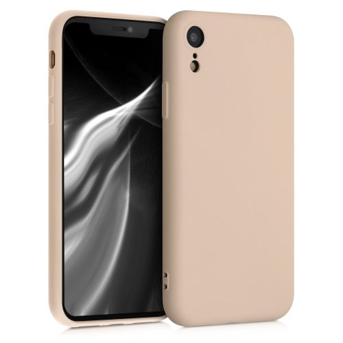 Apple iPhone XR tok, szilikon, krém, 49983.154