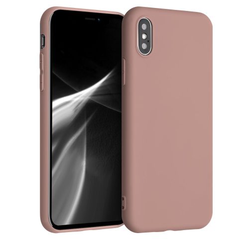 Apple iPhone X / iPhone XS tok, szilikon, rózsaszín, 42492.193