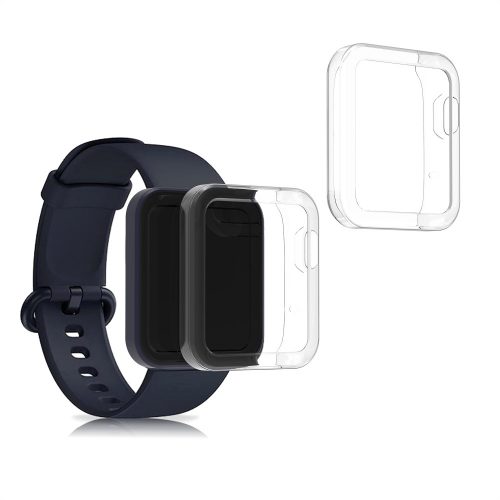 2 db-os tokkészlet Xiaomi Mi Watch Lite / Redmi Watchhoz, szilikon, átlátszó, 54528.01