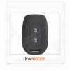 Dacia / Renault autókulcs tok - 2 gombos - Keyless Go, kwmobile, szilikon, fekete / kék, 54813.02