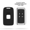 Renault / Dacia autókulcs tok - 4 gombos - Keyless Go, kwmobile, műanyag, fekete, 54804.47