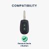 Dacia / Renault autókulcs burkolat - 2 gombos - Keyless Go, kwmobile, szilikon, piros, 54812.09