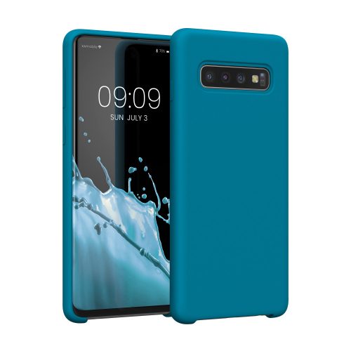 Samsung Galaxy S10 tok, szilikon, kék, 47732.224