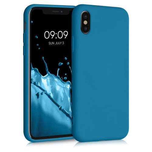 iPhone X / iPhone XS tok, szilikon, kék, 49982.224