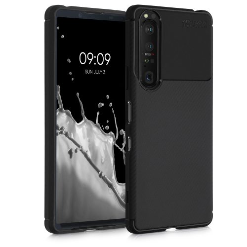 Sony Xperia 1 III tok, szilikon, fekete, 55353.01