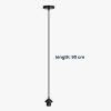 Beltéri függőlámpa 90 cm foglalattal E27 izzókhoz, Kwmobile, Fekete, 54821.01.01