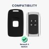 Renault / Dacia autókulcs fedél - 4 gombos - Keyless Go, kwmobile, műanyag, fekete / piros, 54805.02