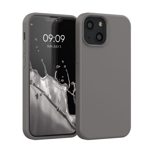 Borító iPhone 13 Minihez, szilikon, szürke, 55877.155