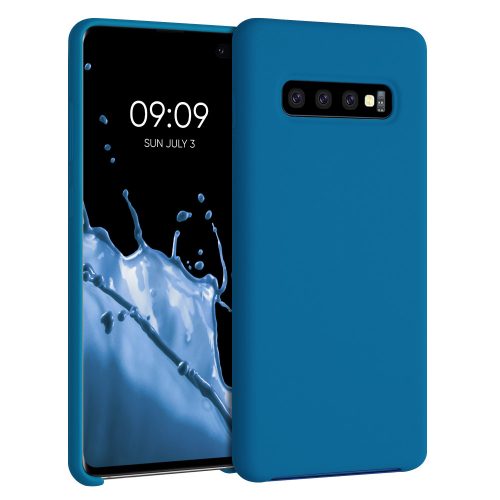 Samsung Galaxy S10 Plus burkolat, szilikon, kék, 49028.224