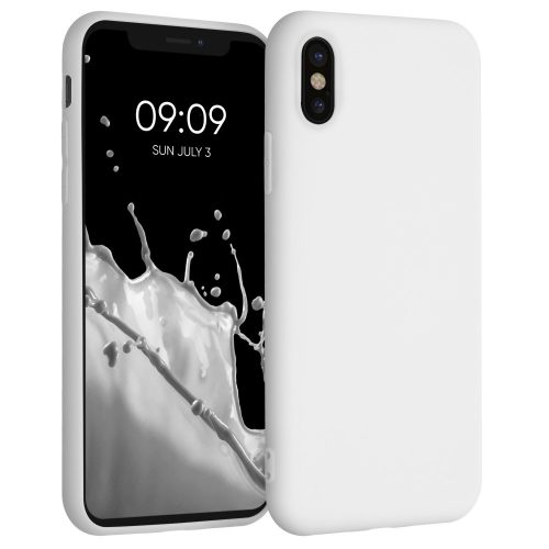 Apple iPhone X / iPhone XS tok, szilikon, fehér, 42492.02, kwmobile