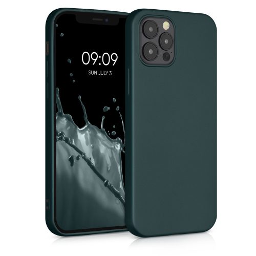 Tok iPhone 12 / iPhone 12 Pro telefonhoz, szilikon, zöld, 56114.14