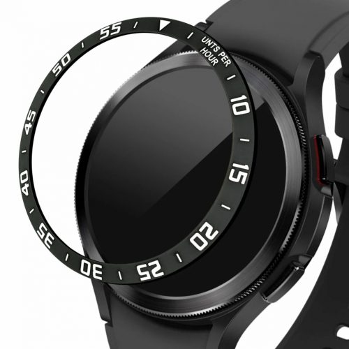 Számlapkeret Samsung Galaxy Watch 4 Classic (46 mm), kwmobile, alumínium, fekete, 56178.01 telefonhoz