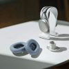 2 db-os fülpárna Apple AirPods Max fejhallgatóhoz, Kwmobile, kék, ökológiai bőr, 55895.04