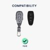 Ford autókulcs huzat - 3 gombos - Keyless Go, kwmobile, ökológiai bőr, többszínű, 43956.14