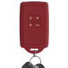 Renault / Dacia autókulcs burkolat - 4 gombos - Keyless Go, kwmobile, szilikon, piros, 48035.20