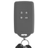 Renault / Dacia autókulcs burkolat - 4 gombos - Keyless Go, kwmobile, szilikon, szürke, 48035.19