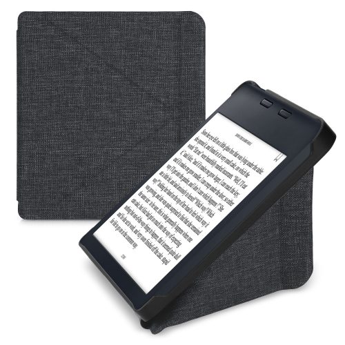 Kobo Libra 2 tok, textil, szürke, kwmobile, 56582.19