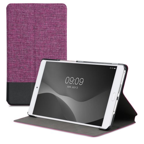 Huawei MediaPad M3 8,4"-es táblagép burkolata, Kwmobile, lila/fekete, textil, 40749.07