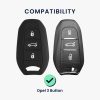 Autókulcs fedél Opelhez - 3 gombos - Keyless Go, kwmobile, szilikon, fekete / piros, 56976.01