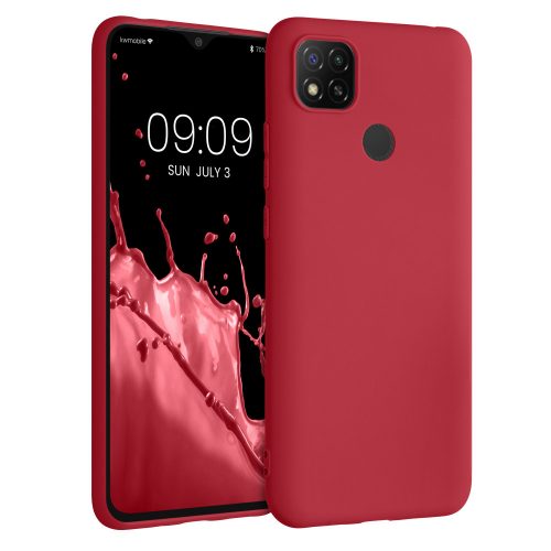 Xiaomi Redmi 9C burkolat, szilikon, piros, 52850.229, kwmobile