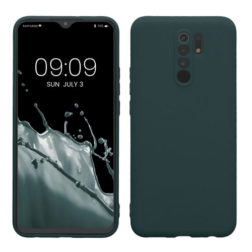 Xiaomi Redmi 9 tok, szilikon, zöld, 52766.202, kwmobile