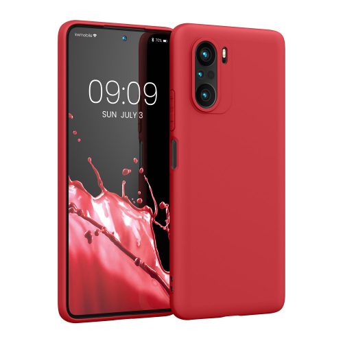 Kwmobile tok Xiaomi Mi 11i/Poco F3 telefonhoz, szilikon, piros, 57026.208