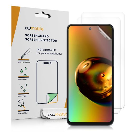 3 db Kwmobile védőfólia készlet Xiaomi Redmi Note 9S/Redmi Note 9 Pro/Redmi Note 9 Pro Max készülékekhez, arc, polimer, 57234.1