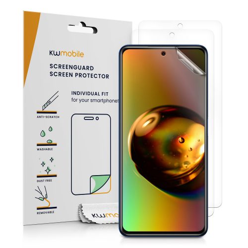 3 db védőfólia készlet Xiaomi Poco X3 NFC / Poco X3 Pro, kwmobile, előlapi, átlátszó, 57236.1 készülékhez