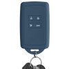 Autókulcs tok Renault 4 gomboshoz - Smart Key, Kwmobile, kék, szilikon, 48035.202