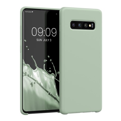 Kwmobile tok Samsung Galaxy S10 Plus készülékhez, szilikon, zöld, 49028.172