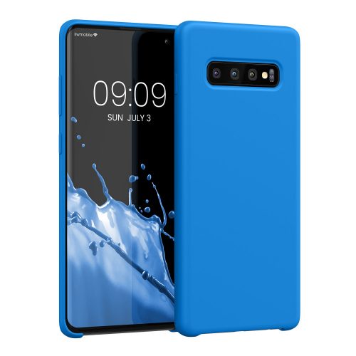 Kwmobile tok Samsung Galaxy S10 Plus készülékhez, szilikon, kék, 49028.157