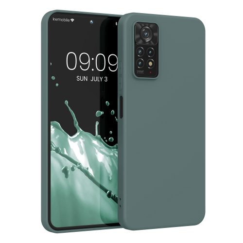 Kwmobile tok Xiaomi Redmi Note 11 Pro/Redmi Note 11 Pro 5G telefonhoz, szilikon, zöld, 57369.171