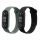 2 db pánt készlet Xiaomi Mi Smart Band 6/Mi Band 6/Mi Band 5 készülékhez, Kwmobile, fekete/zöld, szilikon, 57428.04