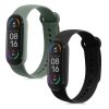 2 db pánt készlet Xiaomi Mi Smart Band 6/Mi Band 6/Mi Band 5 készülékhez, Kwmobile, fekete/zöld, szilikon, 57428.04